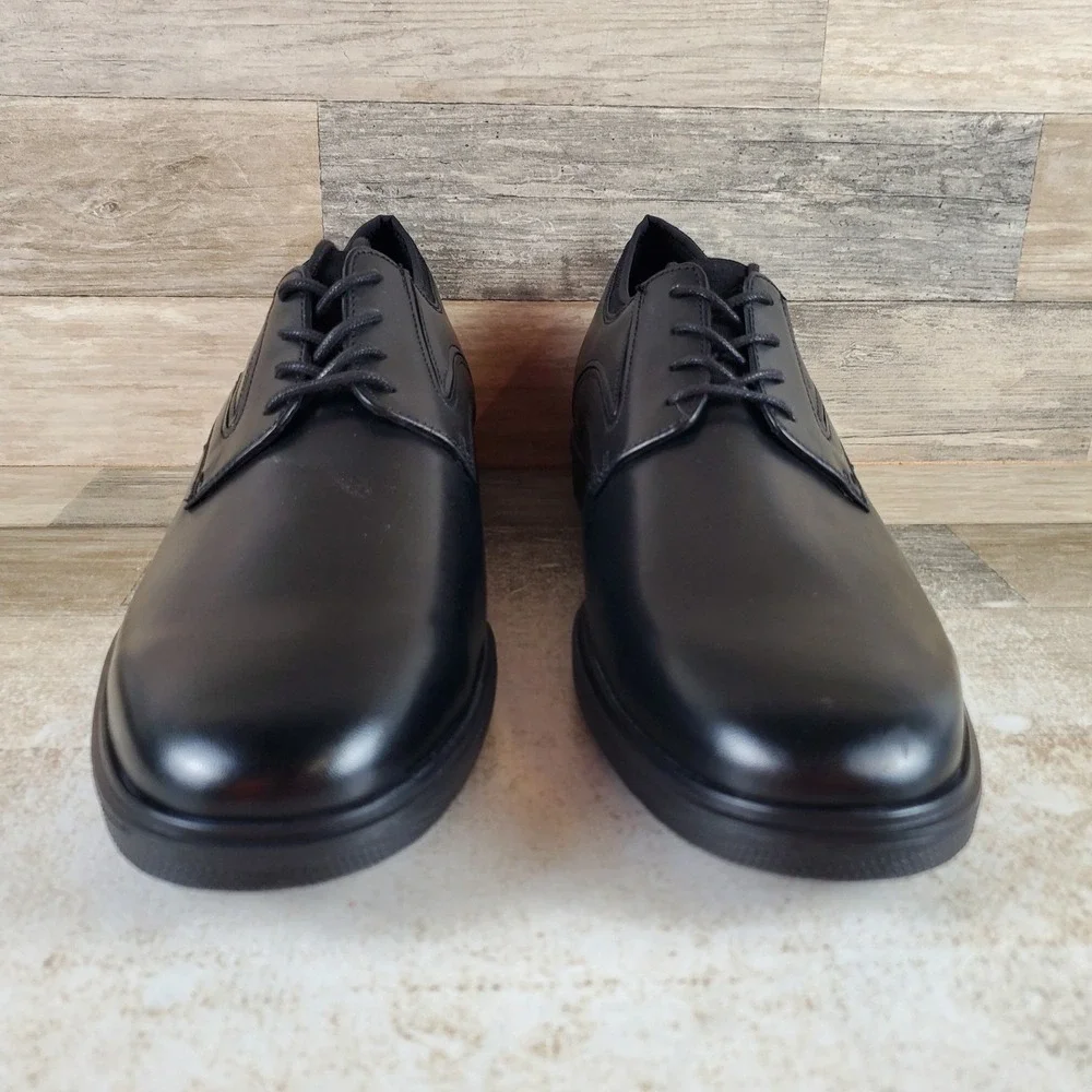 Rockport Keelan Mens Oxfords Shoes Sz 14 M Black Leather Plain Toe Lace-Up